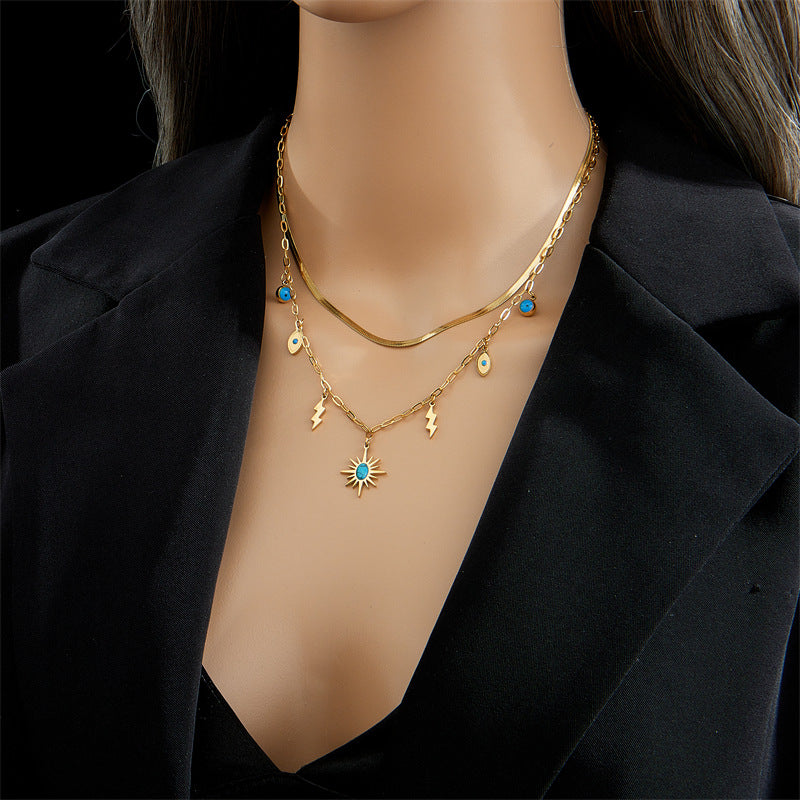 EleganciaDiva™ Conjunto de Collares Dorados de 18k